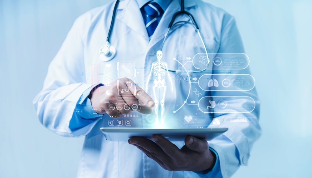 Doctor,Touch,On,Virtual,Interface,With,Analysis,Chromosome,Dna,Genetic