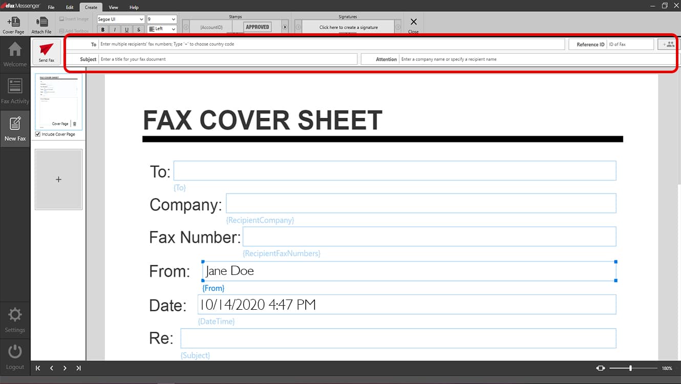 Fax with Google Drive step 4