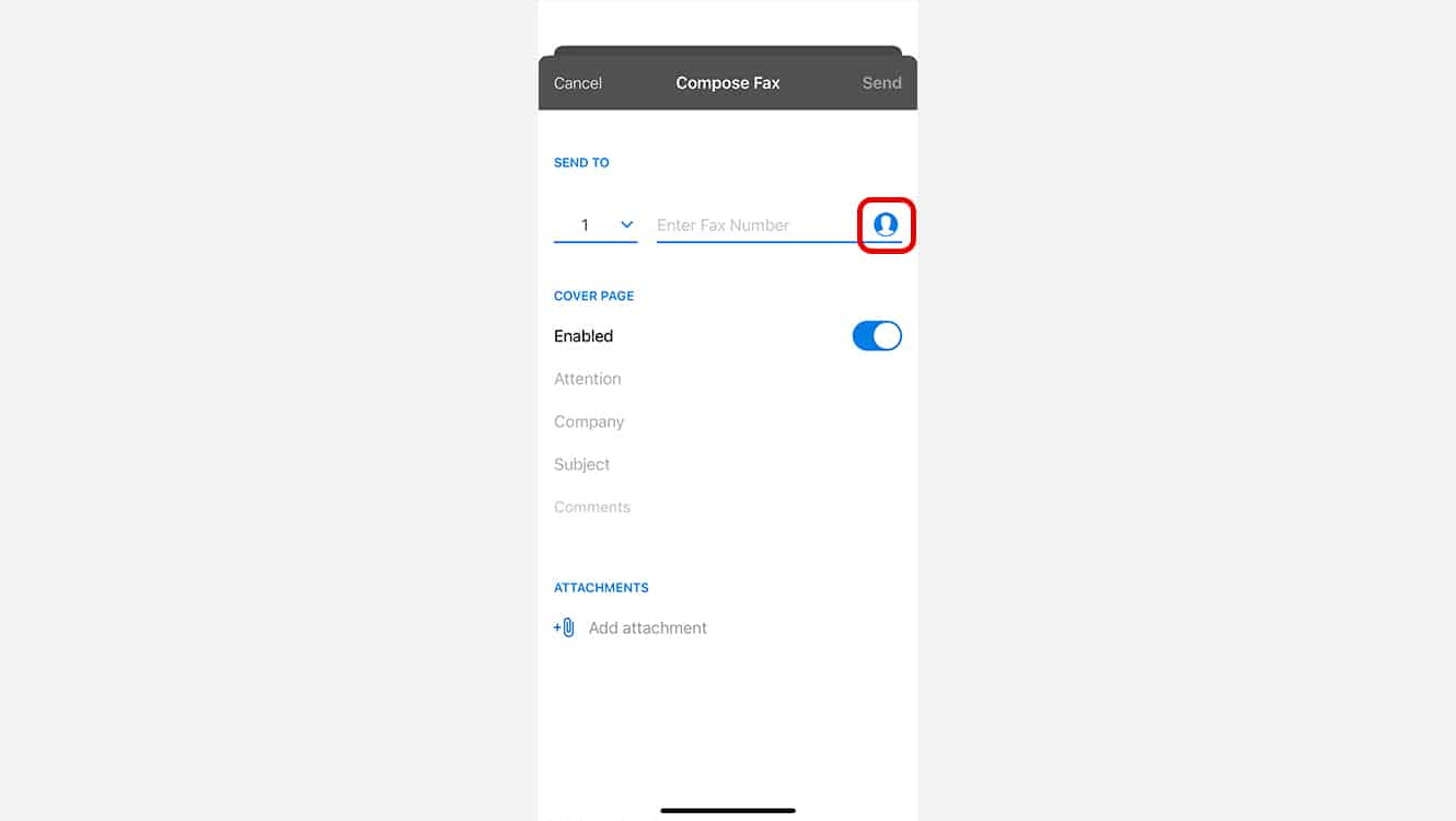 Select a recipient to fax.