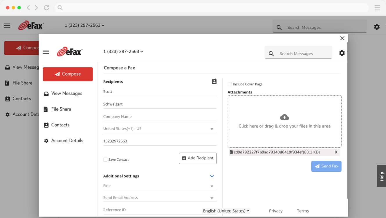 fax the document you want to sign to yourself
