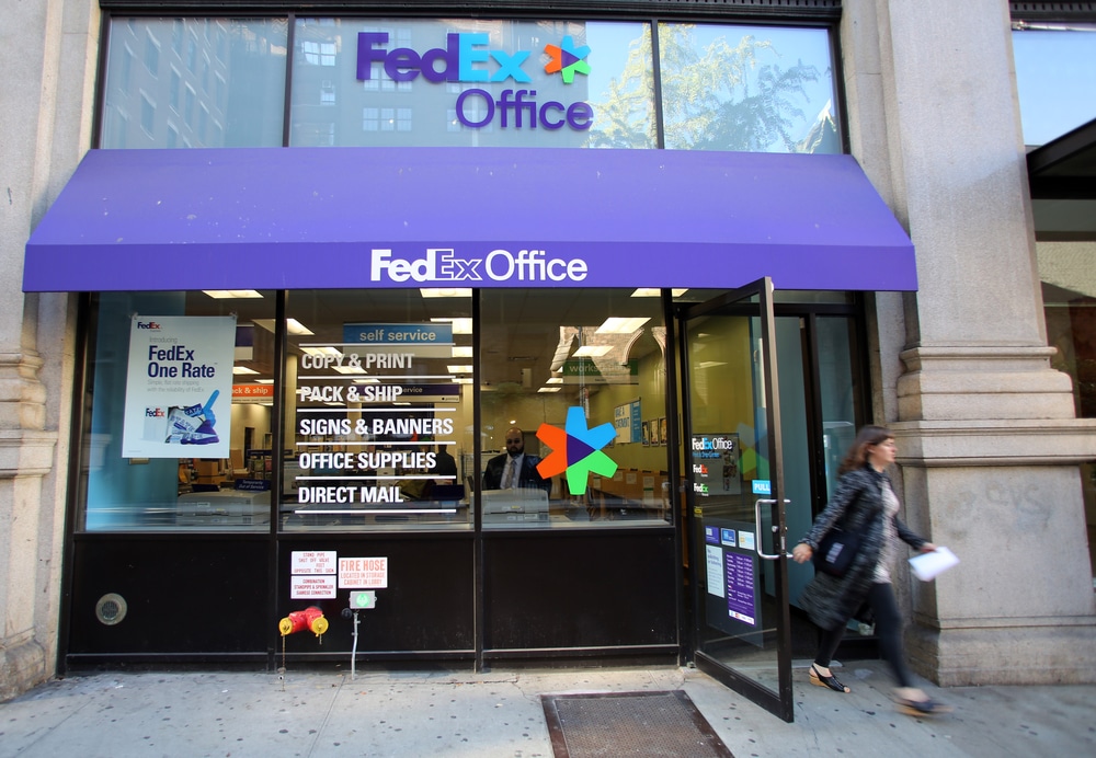 A FedEx Office location offering fax services in New York City.