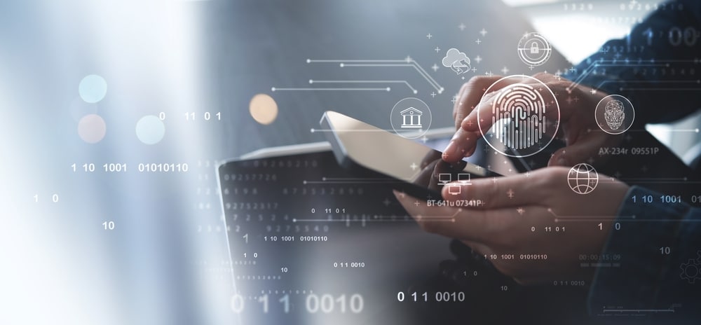 An image of a phone faxing securely.