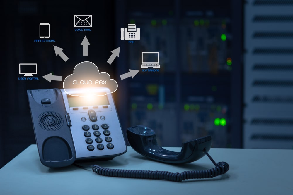 Ip,Telephony,Cloud,Pbx,Concept,,Telephone,Device,With,Illustration,Icon