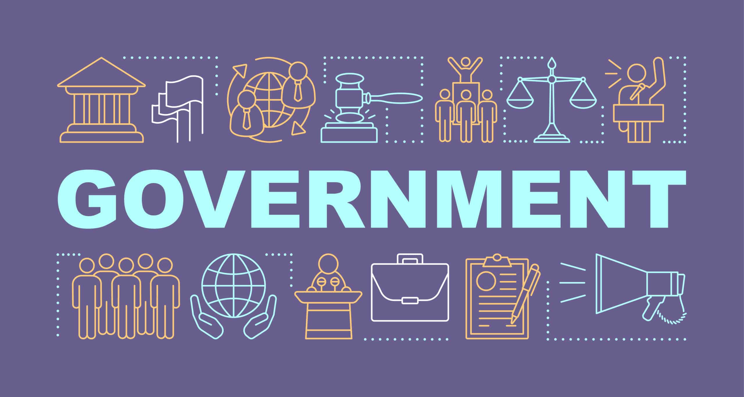 Government,Word,Concepts,Banner.,Political,System,,Campaign.,Government,System.,Economy,
