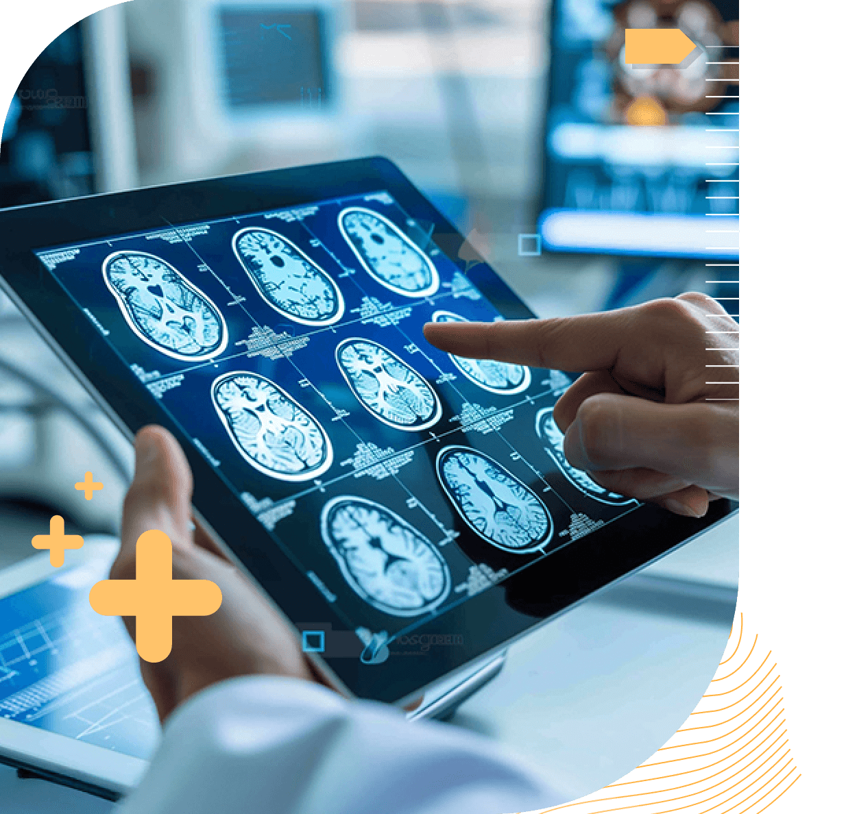 Healthcare professional viewing patient data securely sent through eFax Protect’s encrypted cloud fax solution.