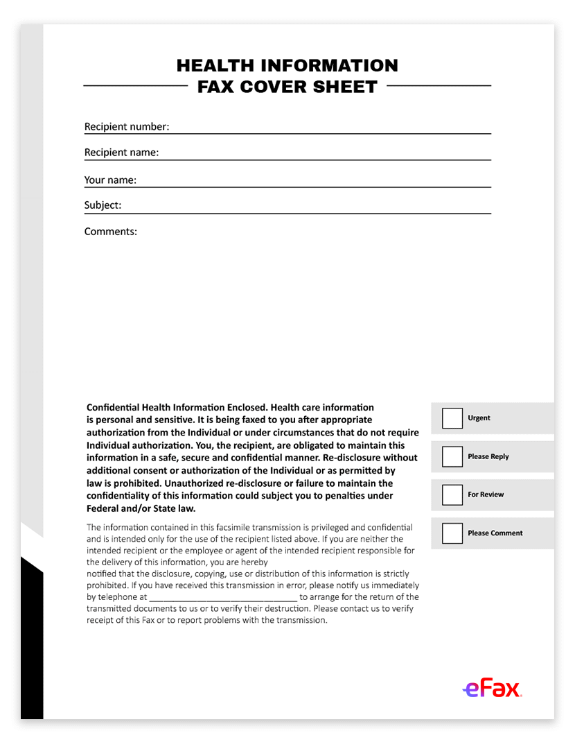Hipaa Fax Cover Sheet