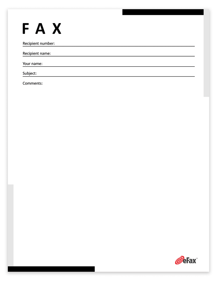 Simple Fax Cover Sheet