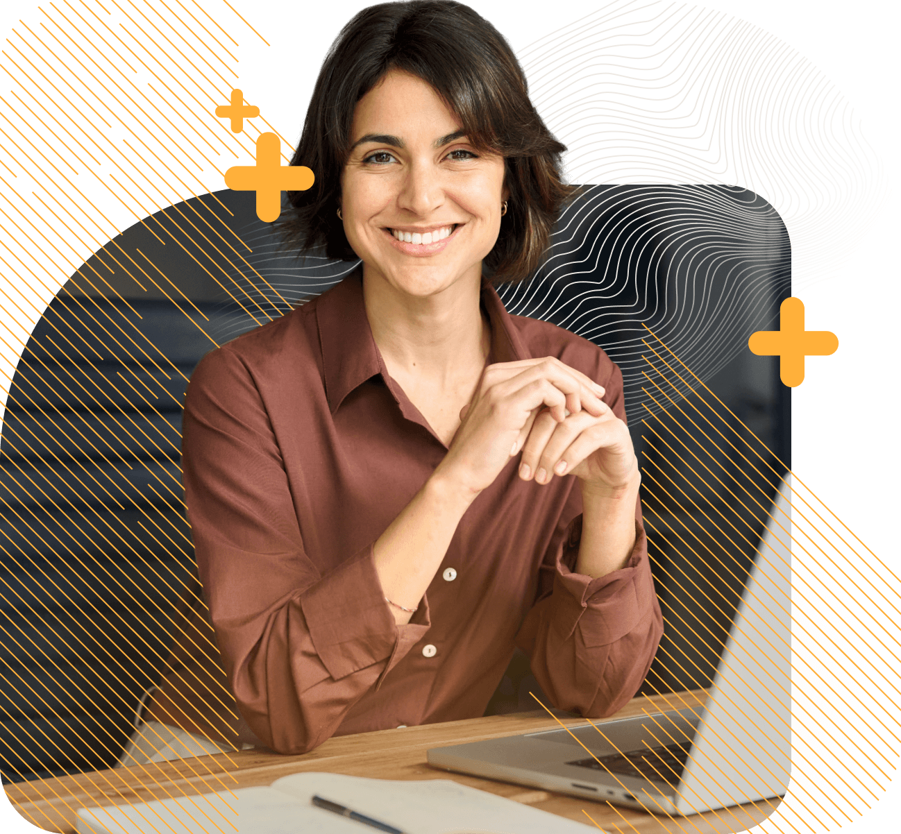 Legal professional utilizing eFax to securely manage client documents with HITRUST- and SOC 2-compliant cloud security.