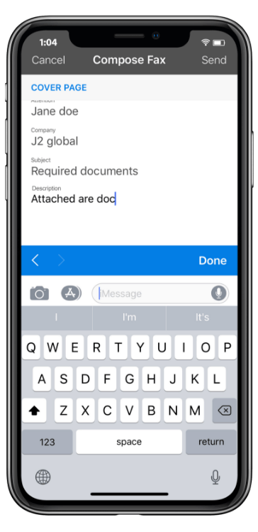 Send a fax without a fax machine using eFax app
